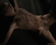 Blonde Slave Whipped, Toyed, Waxed And Fucked